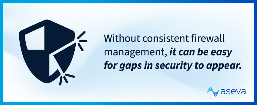 Without consistent firewall management, it can be easy for gaps in security to appear.
